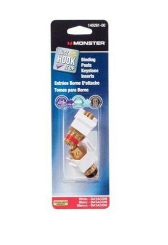 Monster 140261-00 Binding Posts Keystone Insert, White