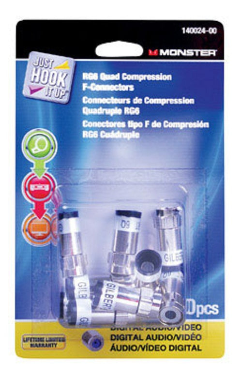 Monster JHIU 140024-00 Compression F Connector, 3 GHz