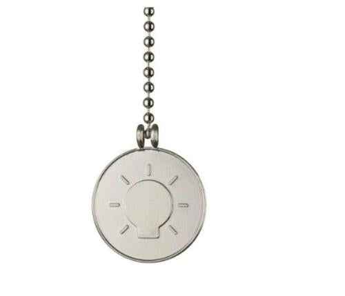 Westinghouse 7702900 Bulb Pull Chain, 12", Brushed Nickel