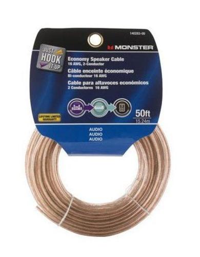 Monster 140283-00 Economy Grade Speaker Wire, 50'