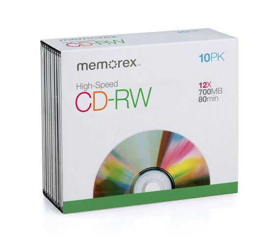 Verbatim 95156 Blank CD-RW, 700 MB, 80 Minutes