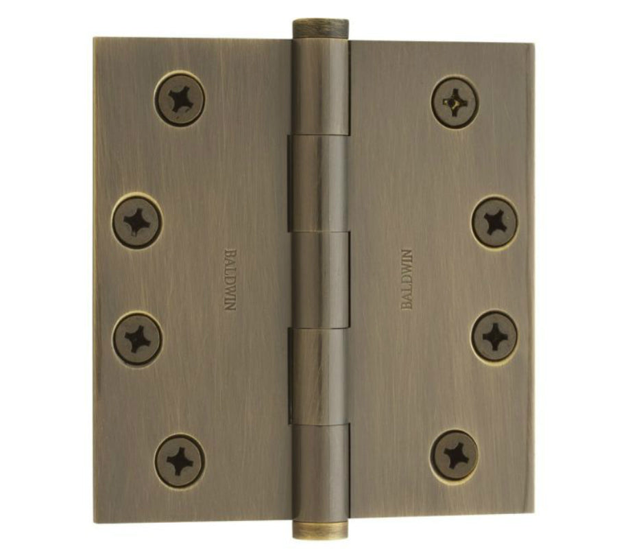 Baldwin 1040050I Mortise Square Hinge , Antique Brass