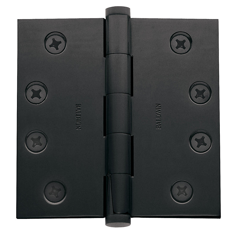 Baldwin 1040190I Mortise Square Hinge , Satin Black