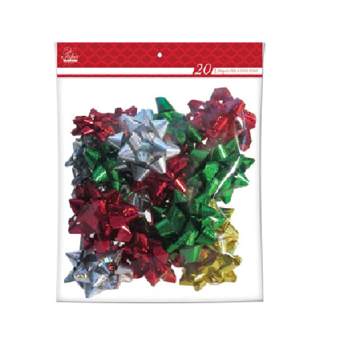 Paper Images BOWMP20CD-1 Traditional Holiday Bows, Assorted Colors