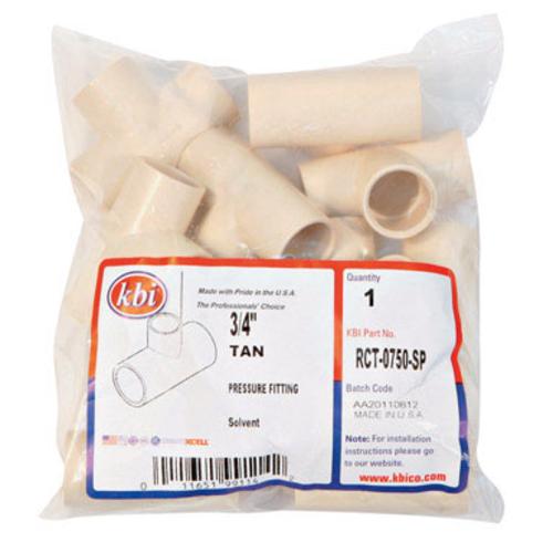 Kbi RCT-0750-SP Cpvc Tee 3/4" Slip, Bg/10