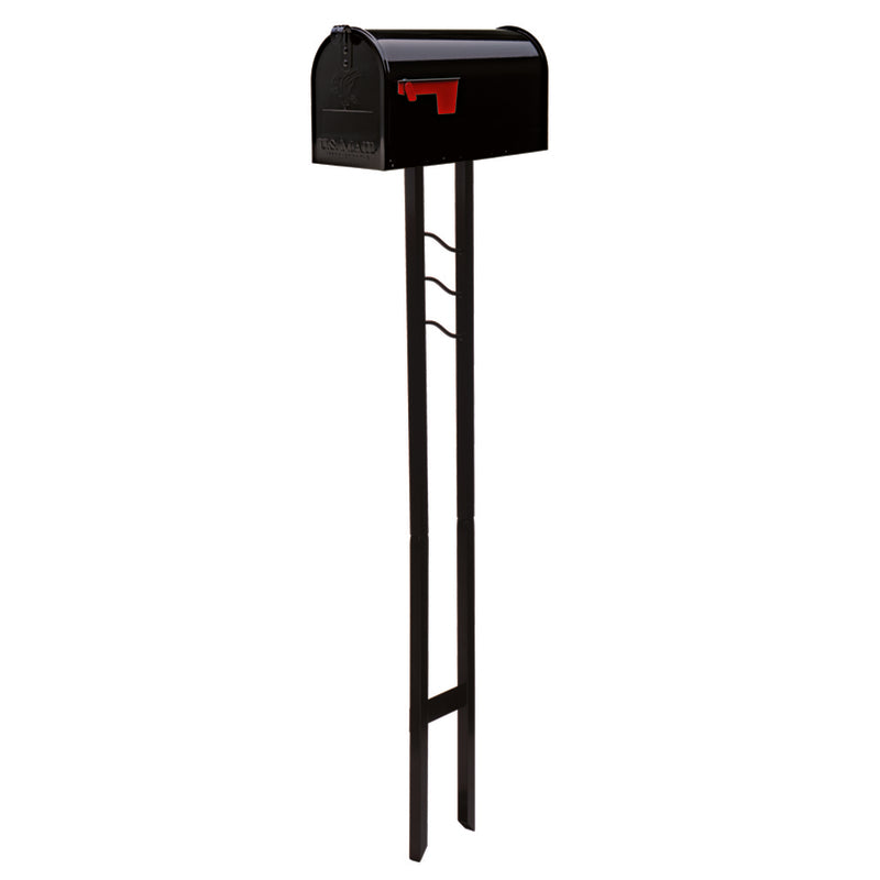 Gibraltar Mailboxes MC11KITBAM Mailbox-To-Go Classic Post Mount Mailbox, Black