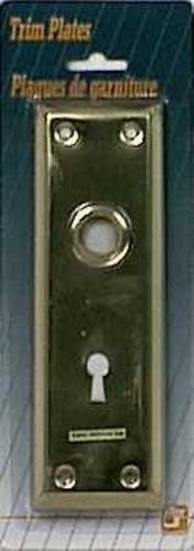 Prime-Line E 2295 Door Escutcheon Plates, Brass, 2-1/4" X 7-1/8"