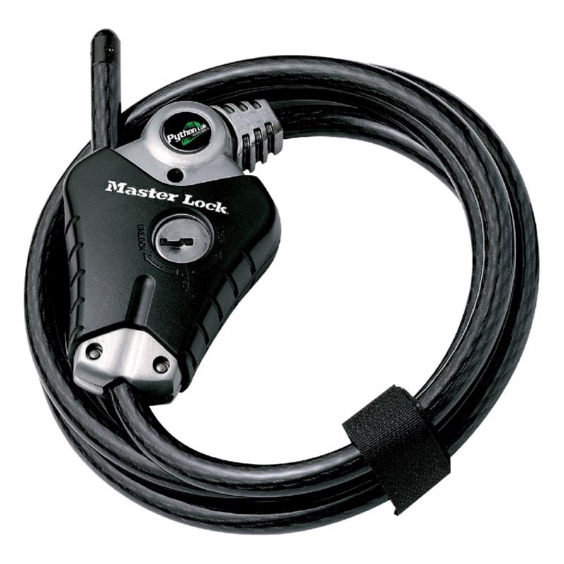 Master Lock 8428KADPFCCSEN Python Cable Lock, Black/Yellow