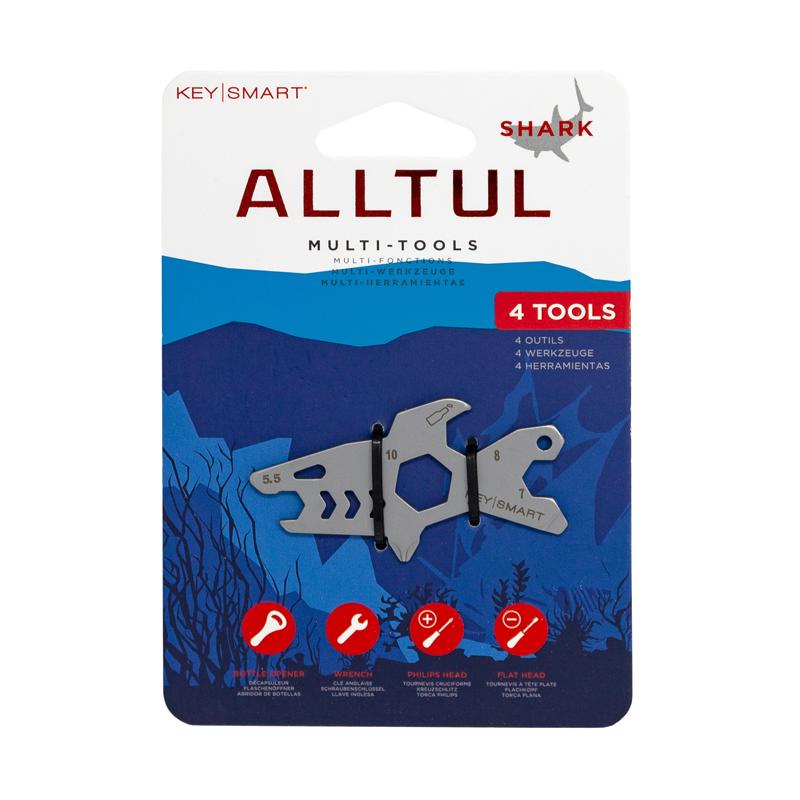 KeySmart KS824-SS-SHK AllTul Multi-Tool Key, Stainless Steel