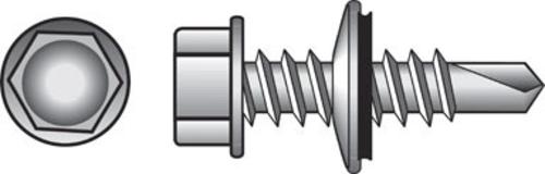 Hillman 561025 Self-Drilling Screws With Washers, 1/8", Box of 100