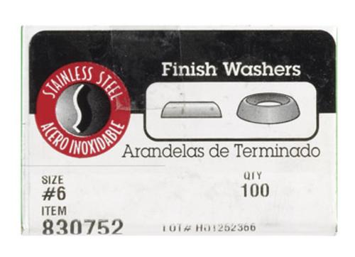 Hillman 0830752 Finish Washer, Stainless Steel, # 6