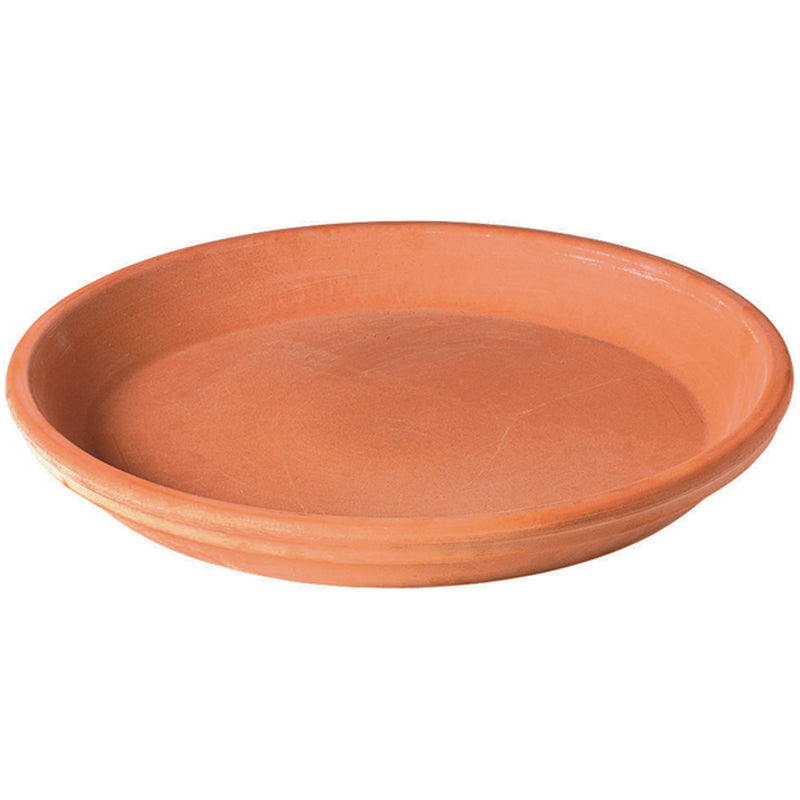 Deroma 8725WSZ White Garden Sottovaso Plant Saucer, Terracotta