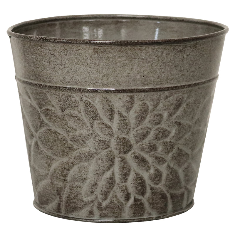 Robert Allen MPT02009 IronStone Laurel Round Planter, 8 Inch