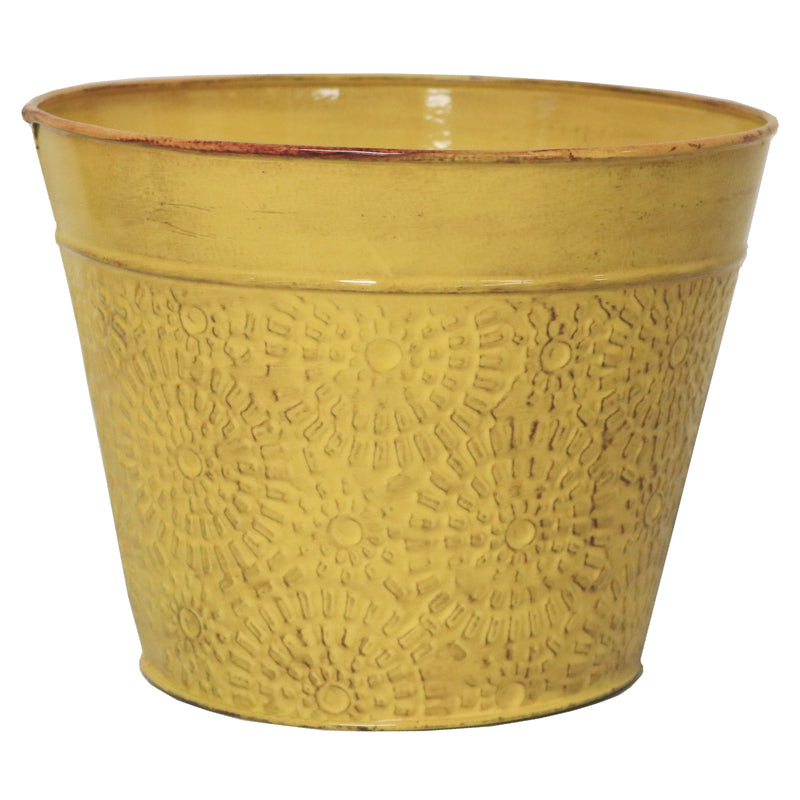 Robert Allen MPT02023 IronStone Cove Round Planter, 8 Inch