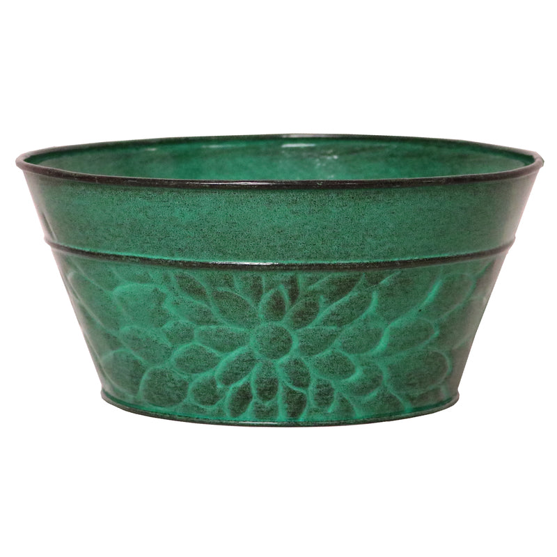 Robert Allen MPT02007 IronStone Laurel Bowl Planter, 8 Inch