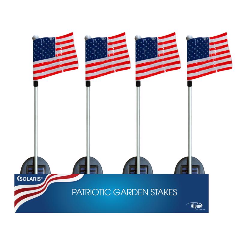 Alpine SLC192ABB USA Flag Outdoor Garden Stake, Multicolored, 34 inches