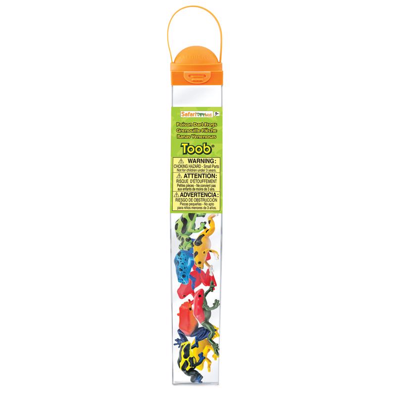 Safari Ltd 100121 Toobs Poison Dart Frogs Toy, Plastic, Assorted