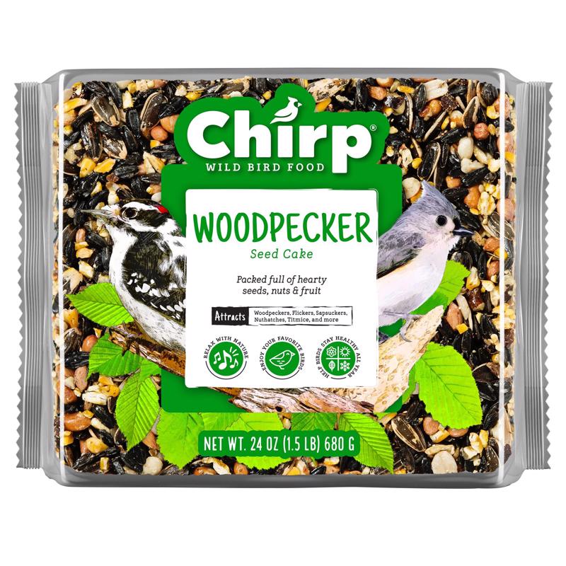 Chirp 14987 Woodpecker Wild Bird Peanut, 24 oz.