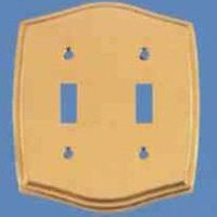 2-Gang Toggle Polish Brass Switch Plate