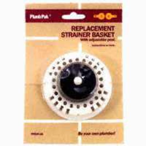 Plumb Pak PP2082026 Plastic Replacement Sink Strainer Basket, 7.5"X6.13"