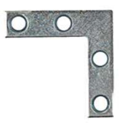 National 266528 Flat Corner Brace, 3 x 1/2", Zinc Plated