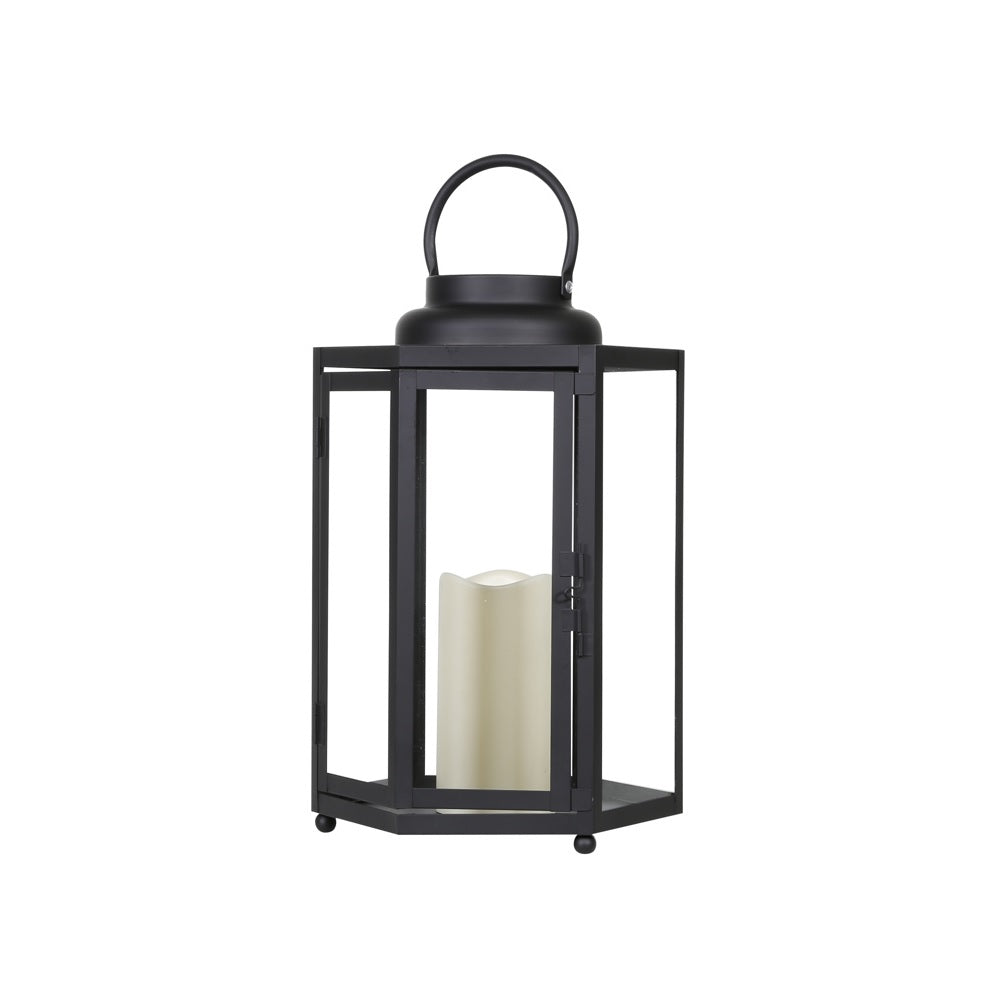 Alpine IVY104HH-S Decorative Flameless Lantern, Black