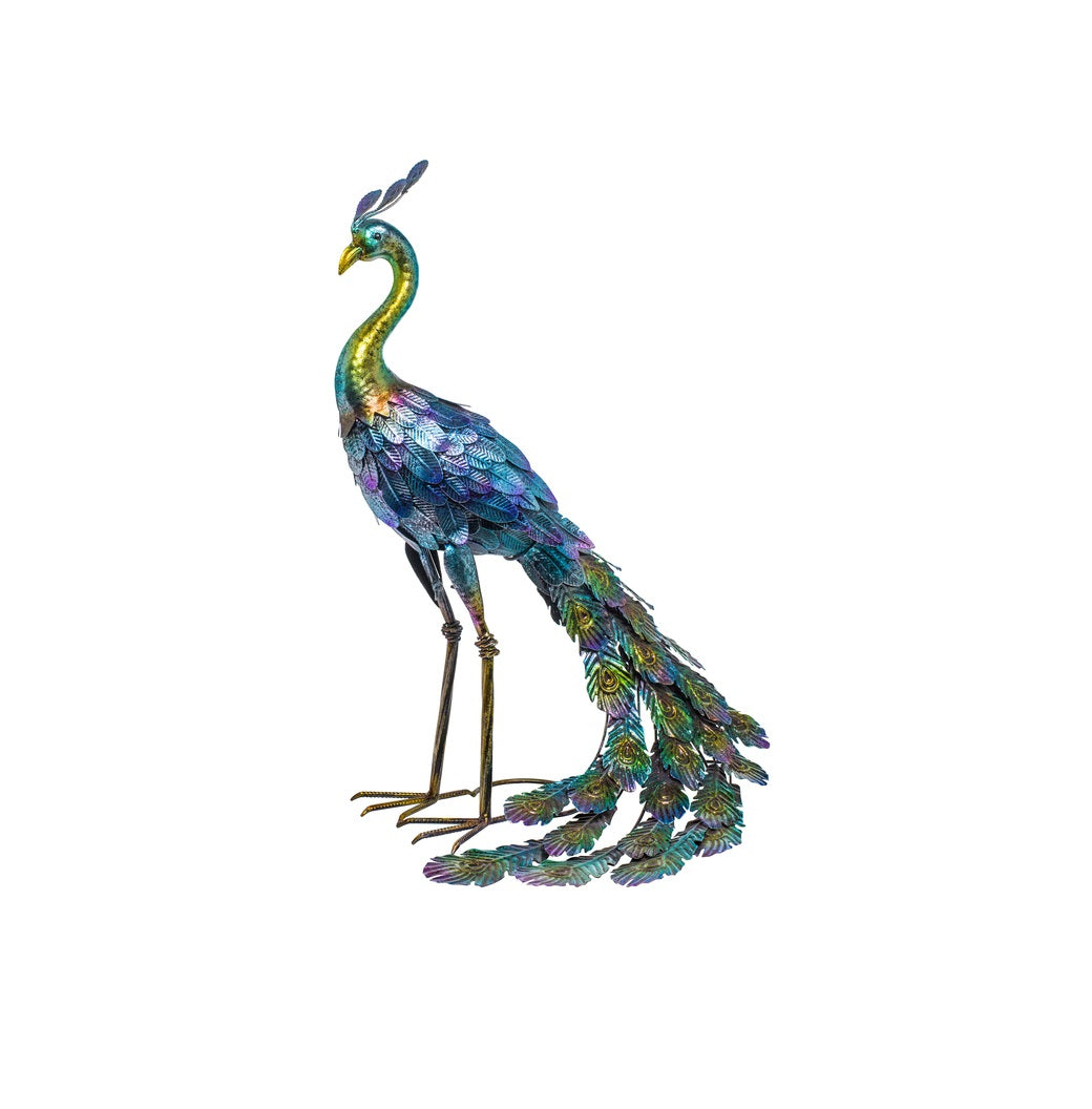 Alpine JUM208 Peacock Statue, Multicolored, 27 in