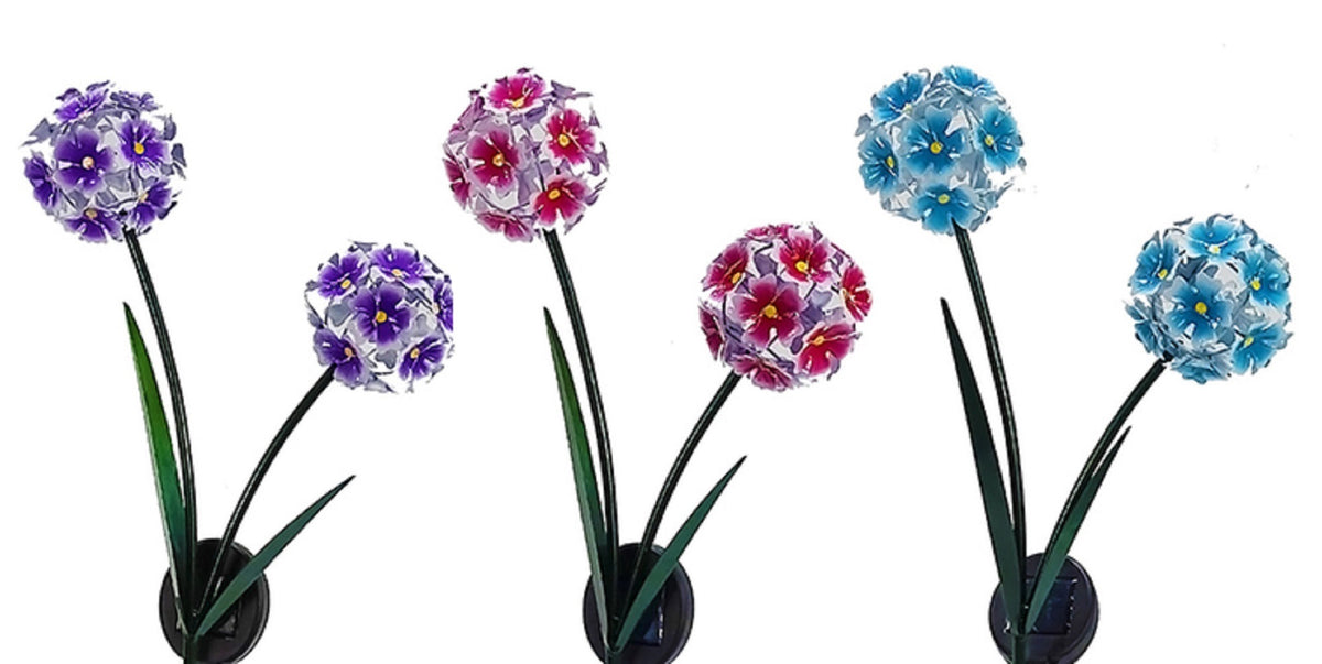 Alpine QLP1259A Solar Garden Stake, Metal, Assorted Color