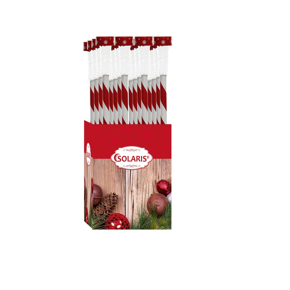 Alpine QWE106 LED Christmas Solar Candy Cane Pathway Decor