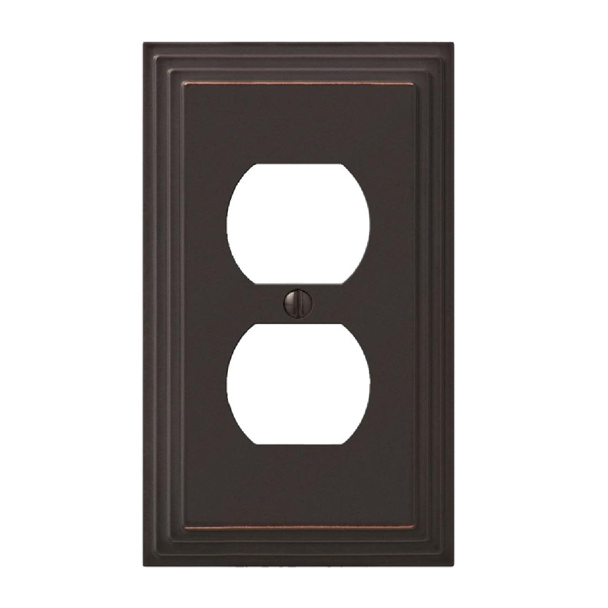 Amerelle 84DVB 1-Gang Duplex Outlet Receptacle Wallplate, Metal