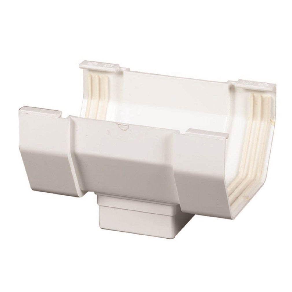 Amerimax T0506 Gutter Drop Outlet, Vinyl, White