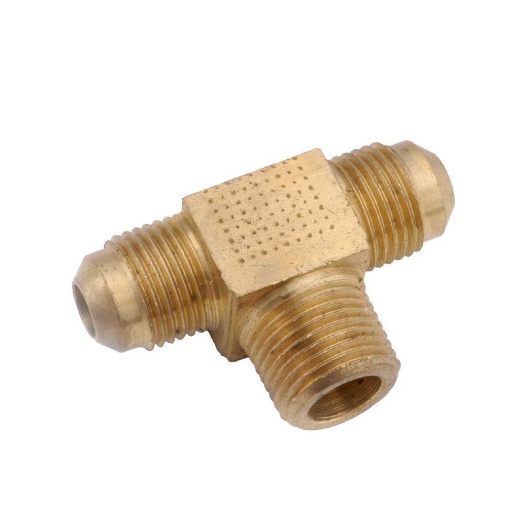 Anderson Metals 754045-0404AH Branch Flare Tee, Brass