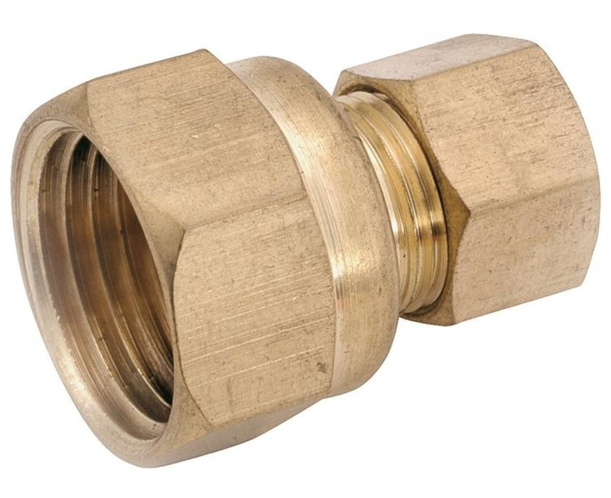 Anderson Metals 750066-0808 Tubing Coupling, 1/2", Brass