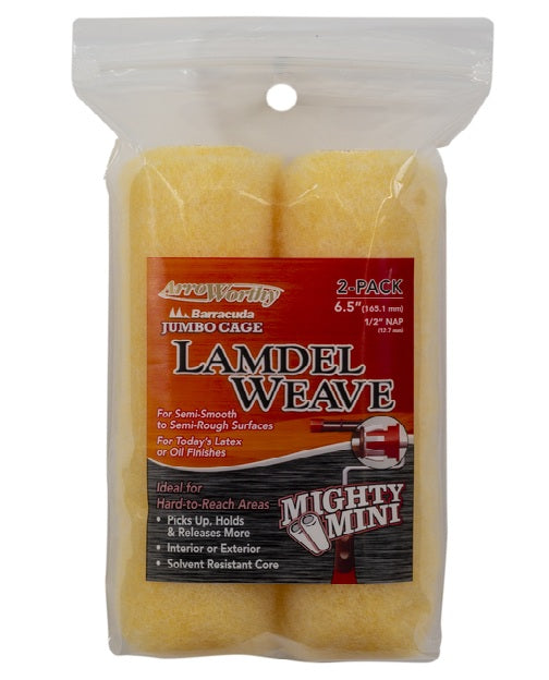 ArroWorthy 6.5-FLD4JCT/P Lamdel Weave Paint Roller Cover, 6.5" x 1/2"