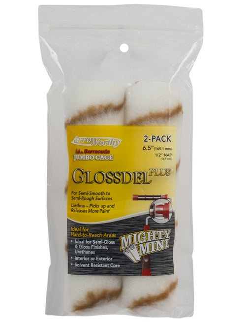 ArroWorthy 6.5-GLP4JCT/P Glossdel Plus Paint Roller Cover, 6.5" x 1/2"