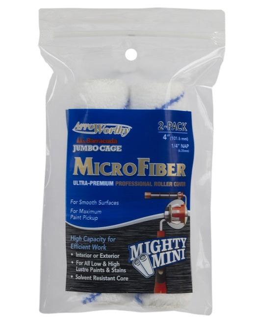 ArroWorthy 4-MFR2JCT/P Barracuda Microfiber Paint Roller Cover, 4"
