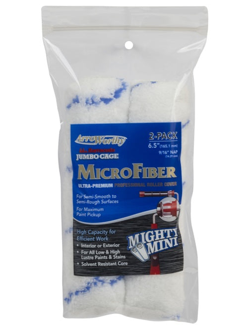 ArroWorthy 6.5-MFR4JCT/P Microfiber Paint Roller Cover, 6.5" x 9/16"