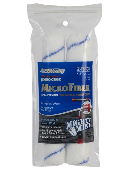 ArroWorthy 6.5-MFR2JCT/P Microfiber Paint Roller Cover, 6.5" x 1/4"