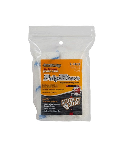 ArroWorthy 4-PLA4JCT/P PolyMicro Paint Roller Cover, 4" x 1/2"
