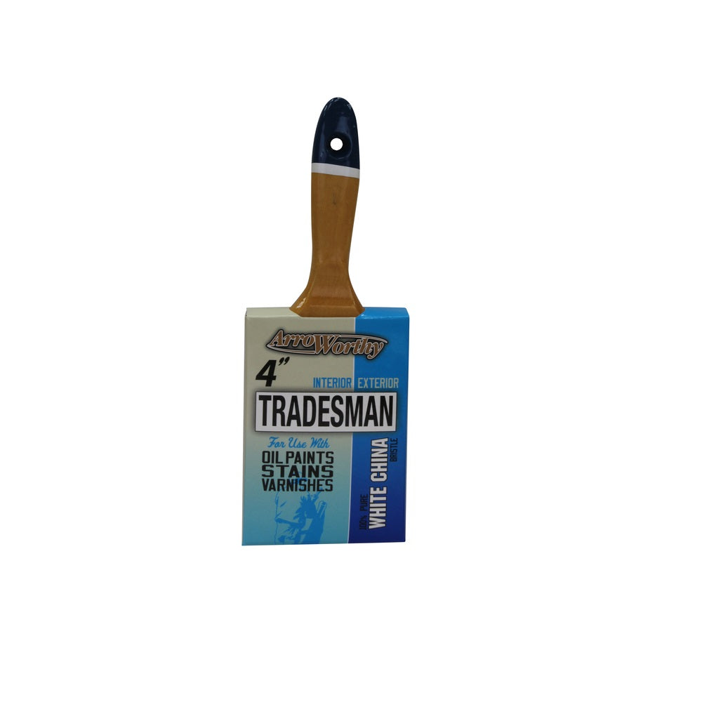 Arroworthy 5035 4 Tradesman Flat Paint Brush, 4 Inch