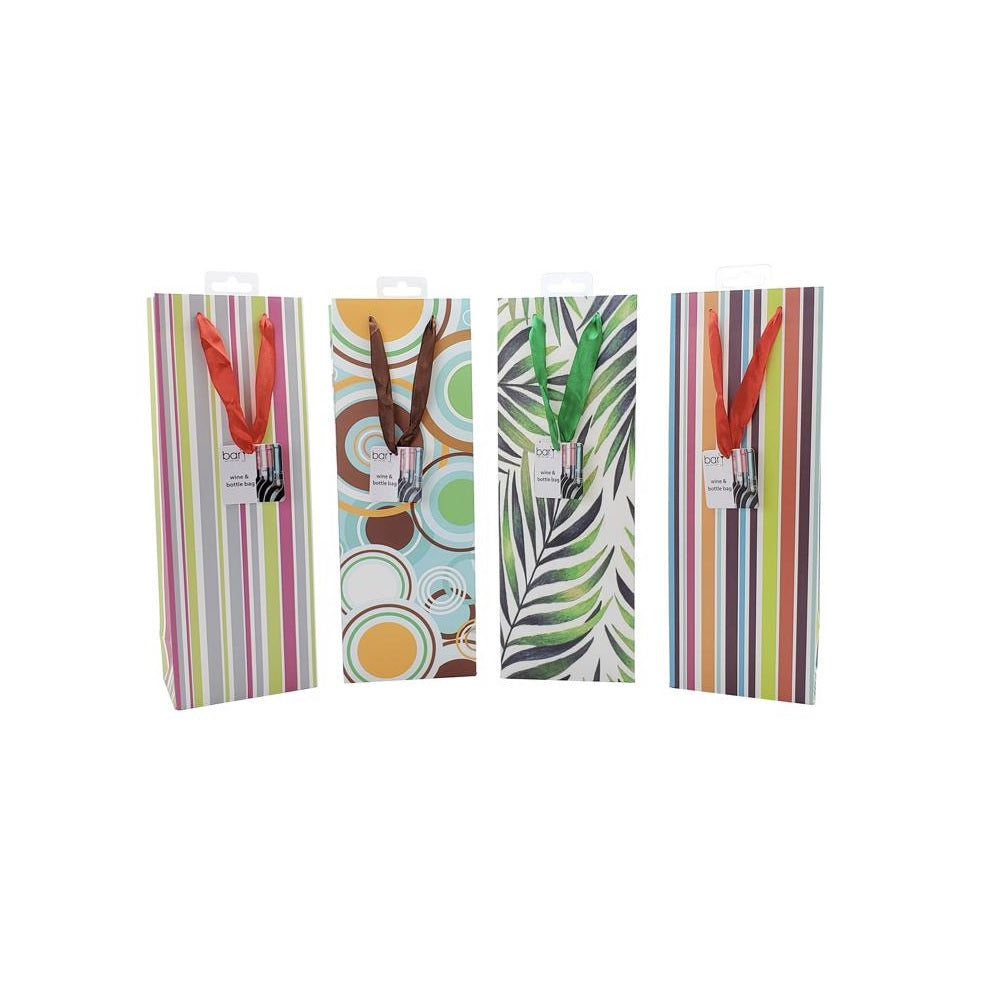 BarY3 BAR-0403 Bottle Gift Bag, Multicolored, Paper