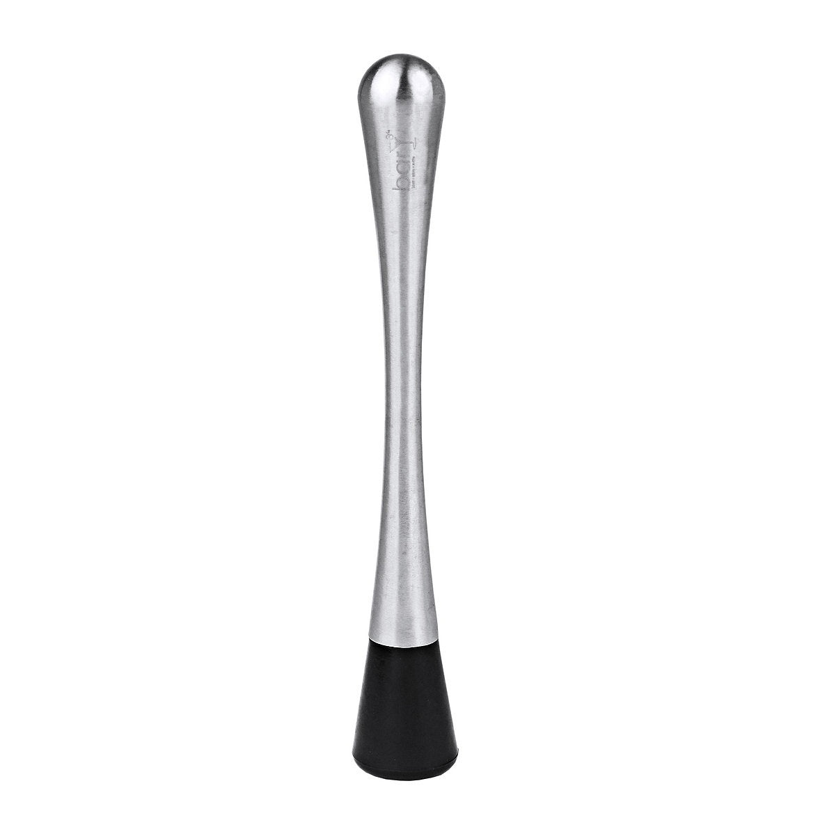 BarY3 BAR-0760 Cocktail Muddler, Black/Silver, Stainless Steel
