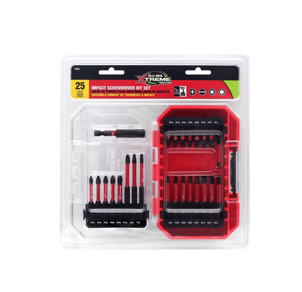 Blu-Mol Xtreme E0217059 Assorted Impact Driver Bit Set, S2 Tool Steel