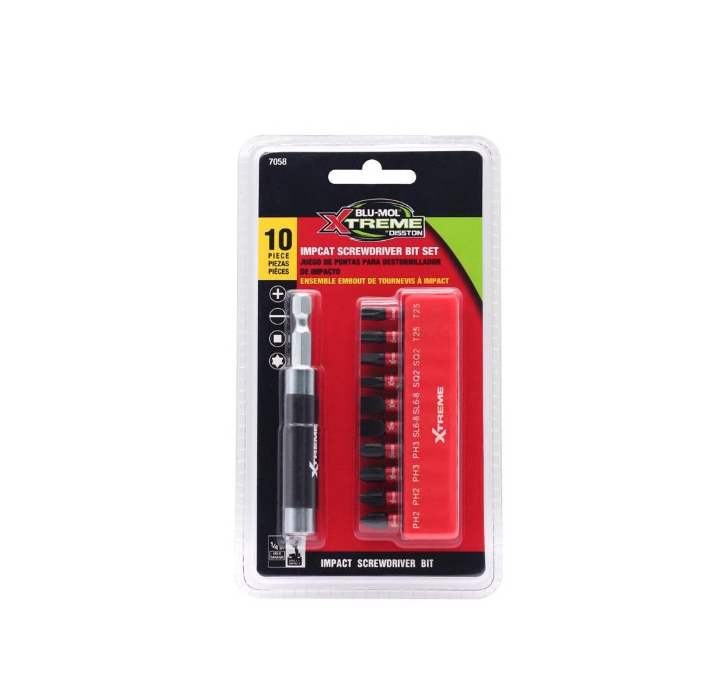 Blu-Mol Xtreme E0217058 Impact Driver Bit Set, Hex Shank