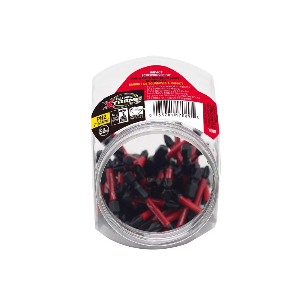 Blu-Mol Xtreme E0217089 Phillips Screwdriver Bit, S2 Tool Steel