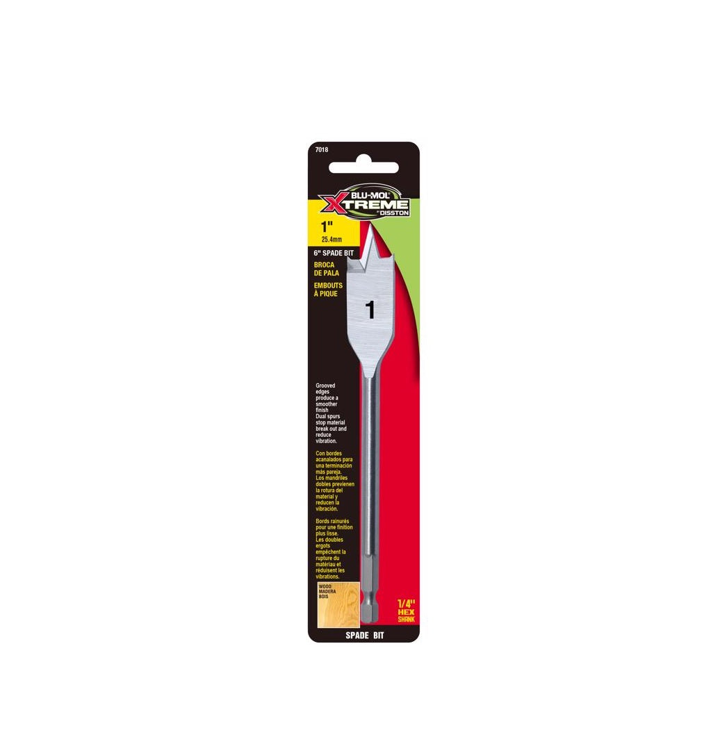 Blu-Mol Xtreme E0217018 Spade Bit, Carbon Steel
