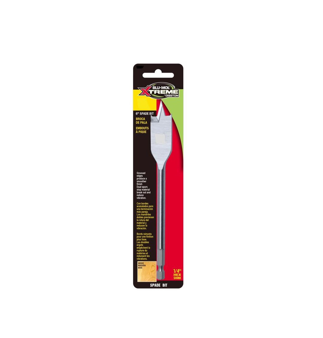 Blu-Mol Xtreme E0217022 Spade Bit, Carbon Steel