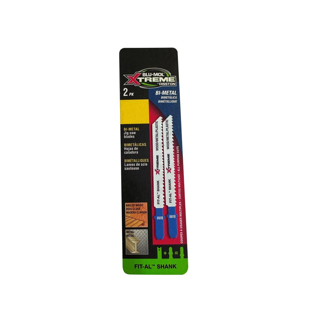 Blu-Mol Xtreme E0217102 Universal Jig Saw Blade, Bi-Metal
