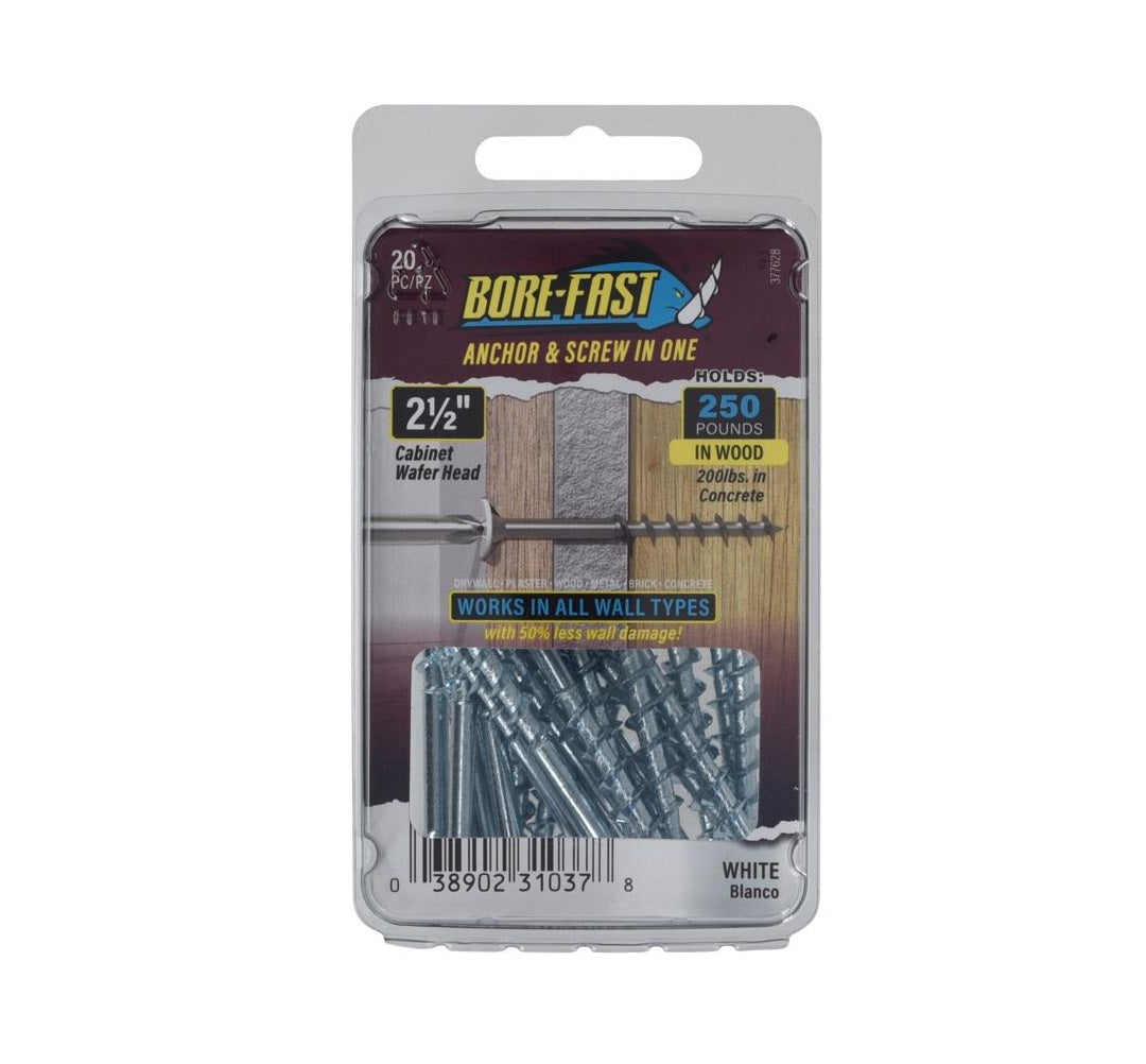 Borefast 377628 Pan/Wafer Head Screw and Anchor, Steel