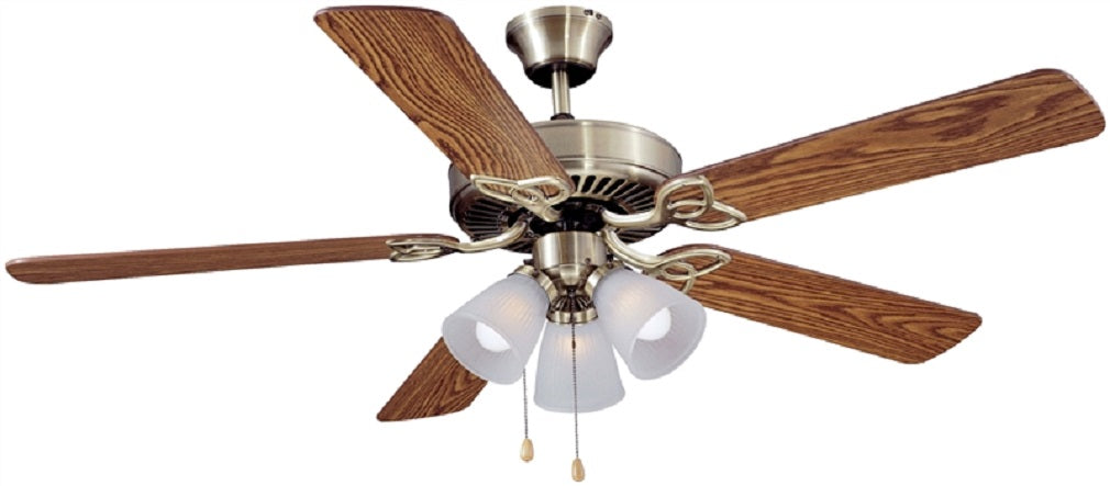 Boston Harbor CF-78042 Dual Mount Ceiling Fan with 3 Light Kit, 52 Inch